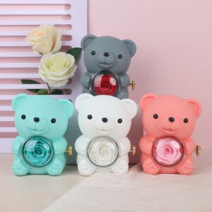 Revolutionary Rotatable Bear Rose Jewelry Box: Rekindle Love with this Everlasting, Emotional Gift in 6 Colors